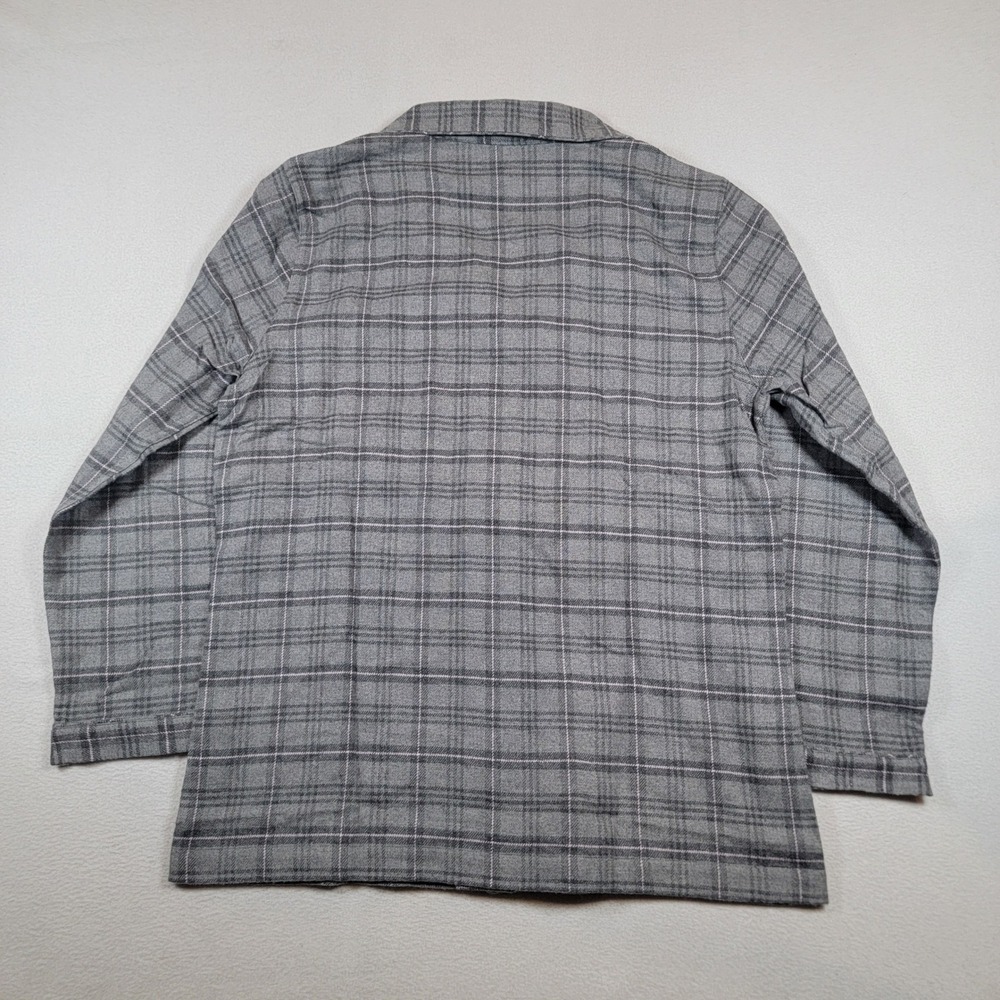 NWT Brooks Brothers Plaid Pajama Button Up Top Womens Sz Medium Gray 100% Cotton - Picture 2 of 6